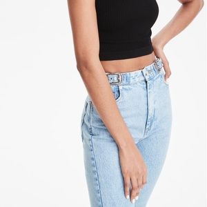 The Bleeker Buckle High Waist Slim Jeans